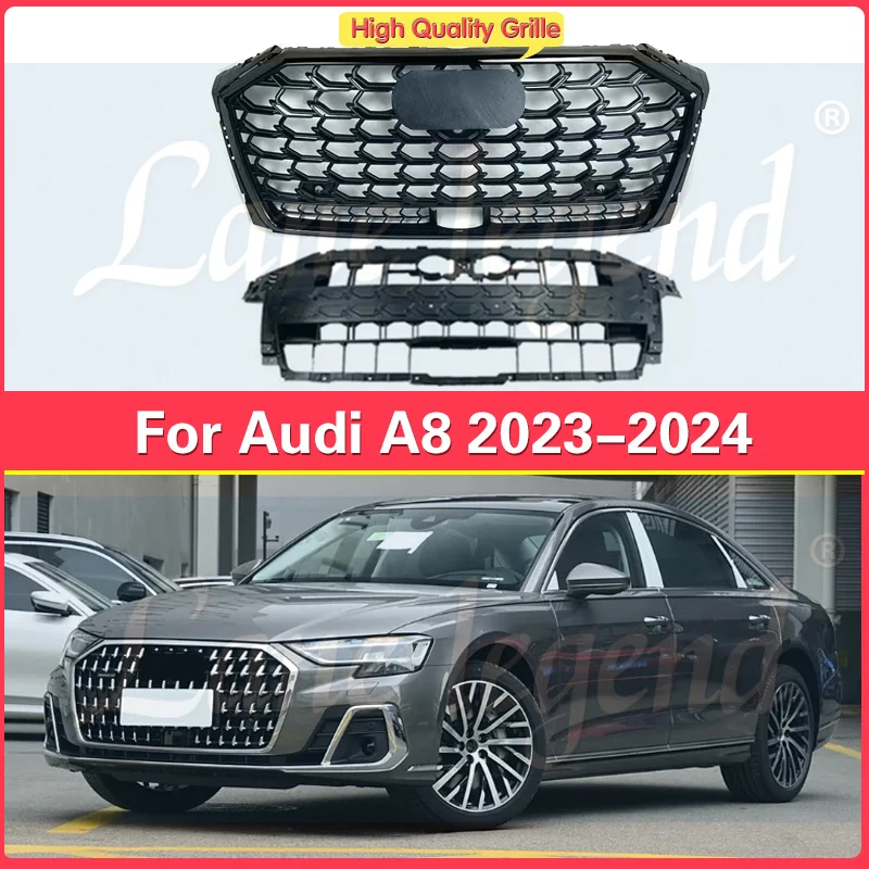 

Perfect Match Front Hood Bumper Grille Racing Grill Car Front Bumper Grill Center Grille for Audi A8 A8L 2023-2024