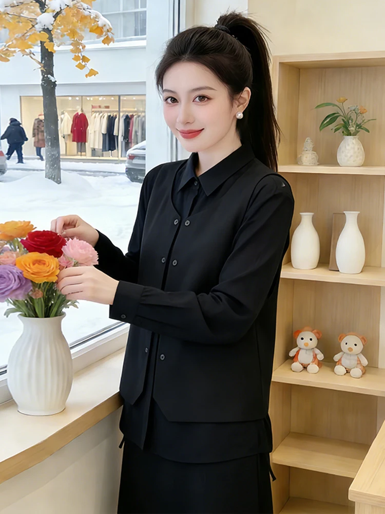 

Ele Unique Sli Women's irt Spring Faion Trend Age-Defng Top V-Ne Long Sve Casual Loose Fit Breathable