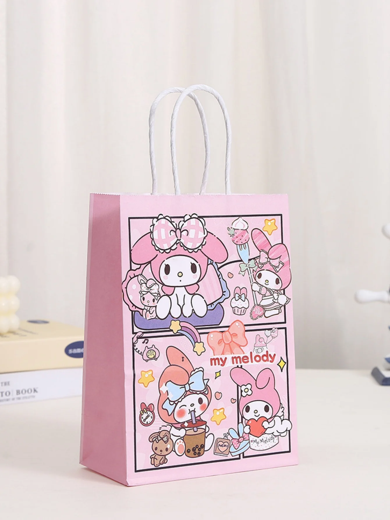 3 ชิ้น Sanrio Kuromi melody ของขวัญวันเกิดถุงโปรดปรานกระเป๋า Goody กระเป๋า Sanrio Birthday Party อุปกรณ์ตกแต่ง