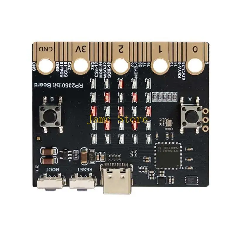 LX0B Advanced RP2350bit Development Board Featuring Programmable Button and LED Art