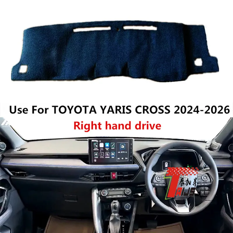 

TAIJS factory high quality anti-dirty Flannel dashboard cover for TOYOTA Yaris cross 2024-2026 Right-hand drive