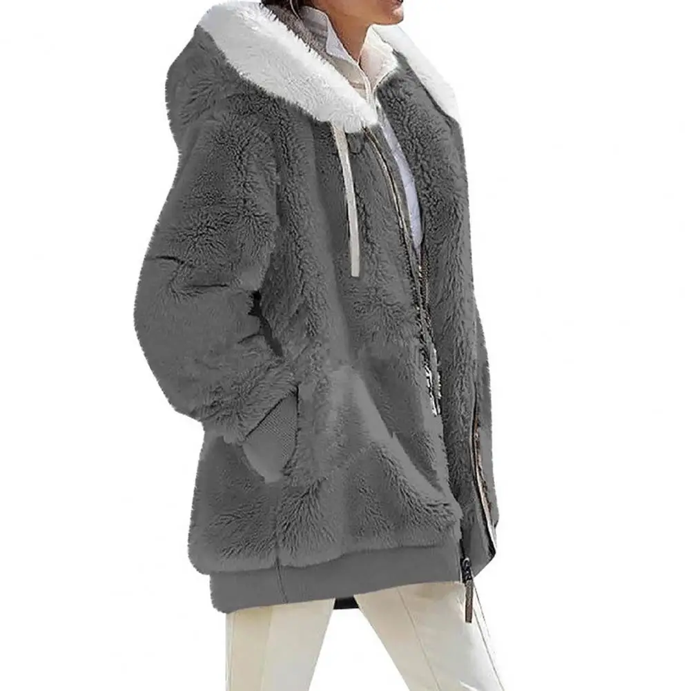 Nuova primavera autunno sciolto peluche cerniera giacca con cappuccio cappotti e giacche da donna cappotto rosa da donna giacche invernali cappotti