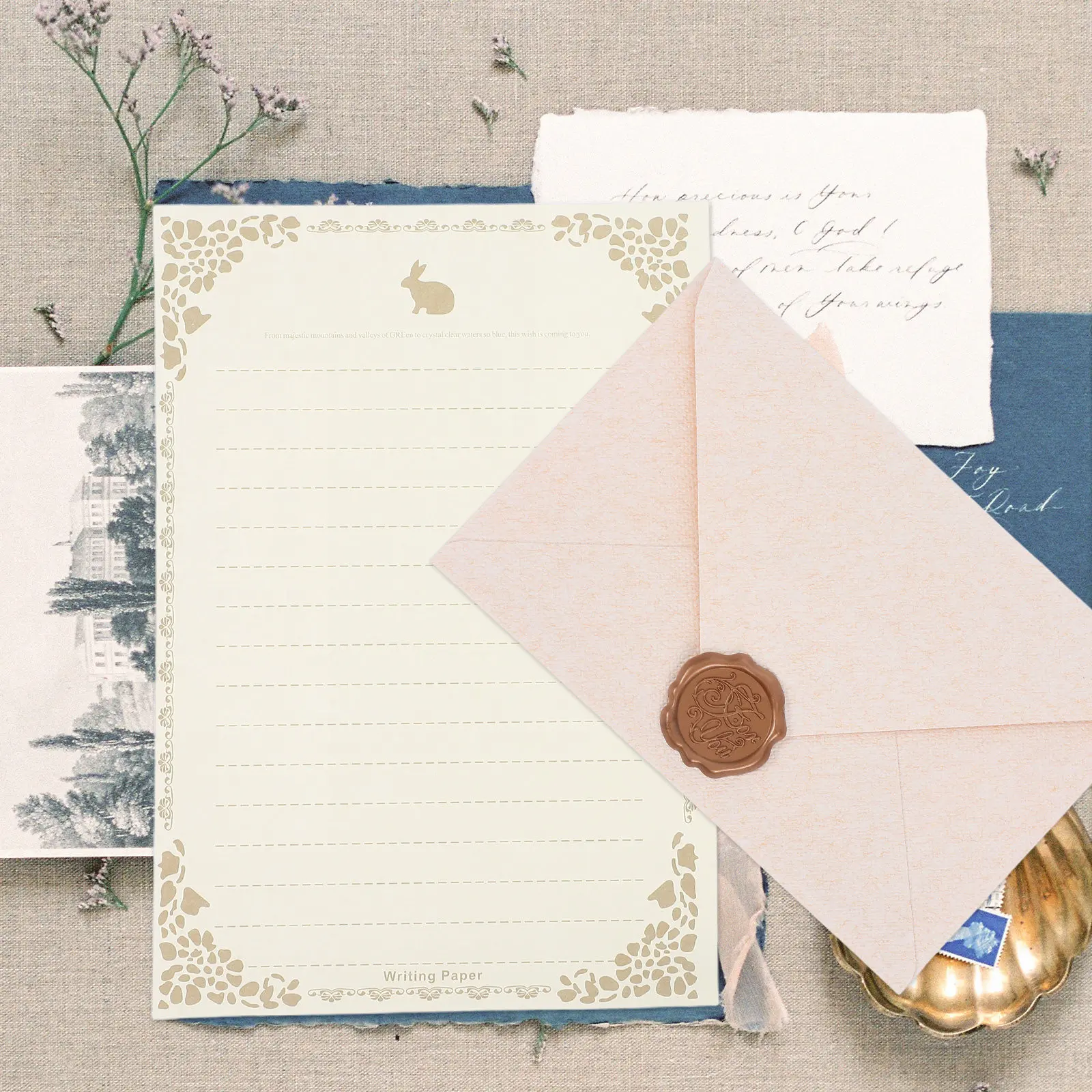 

Набор декоративных конвертов для писем и бумаги (1 комплект) для приглашений на свадьбу, открыток, записок, использования в школе и офисе