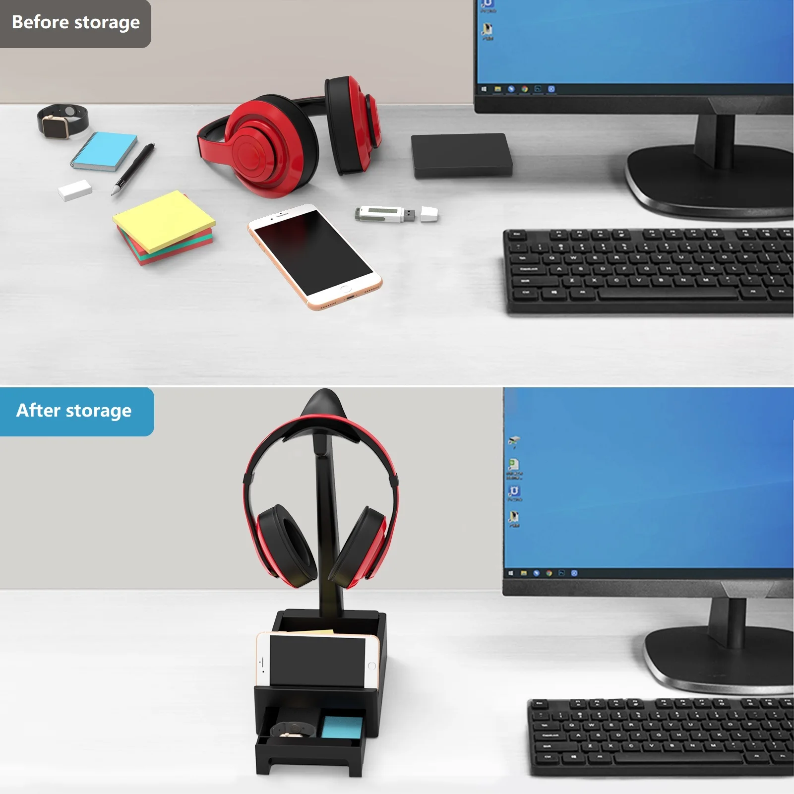 شكل عالمي لسماعات الرأس حامل حامل سماعة مكتب عرض الرف رف شماعات قوس لسماعات سوني