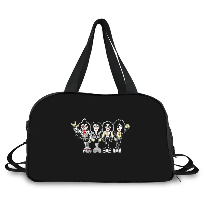 Kiss Band-Bolsa Mensageiro Portátil, Bolsa de Viagem Multifuncional, Grande Capacidade, Impressão 3D, Tendência da Moda