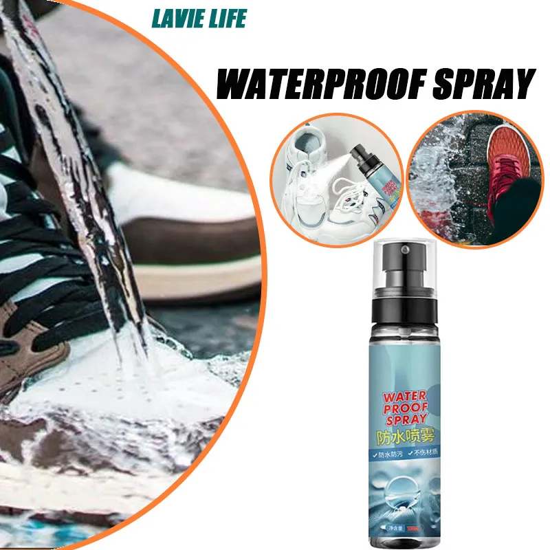 100ml Waterproof Spray Shoes Rainproof and Antifouling Spray Auto Water Repellent Coating Agent Durable Protection LAVIE LIFE