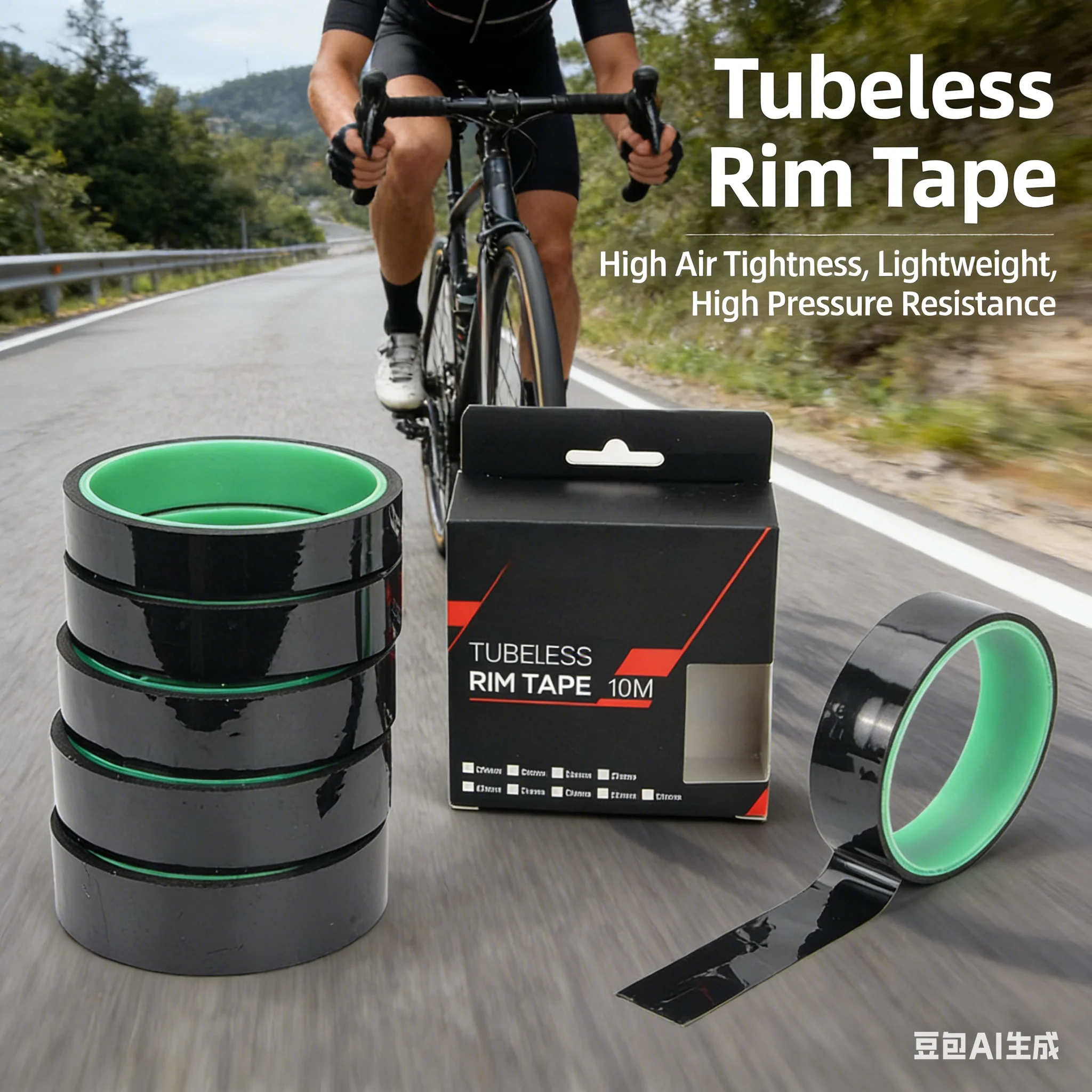 

1pc Bike Tire Rim Tape 20-37mm 10m Rolls High Pressure High Airtightness Seal Strip Bicycle Tubeless Tyre Accessories