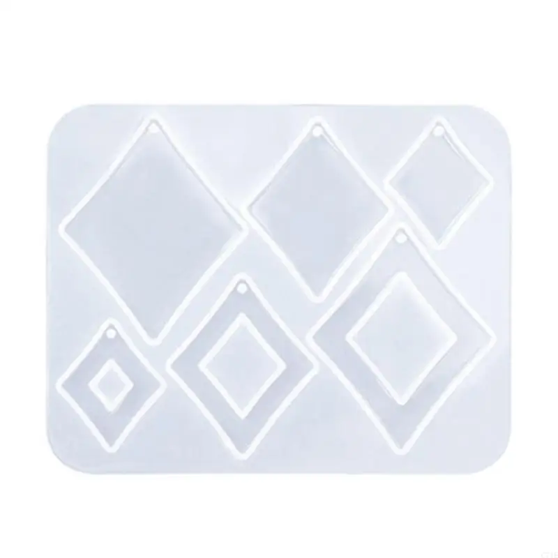 Silicone Pendant Mold Epoxy Resin Mould Heart/Clubs/Diamonds/Spade Shaped DIY Earrings Nnecklace Charm Casting Tool