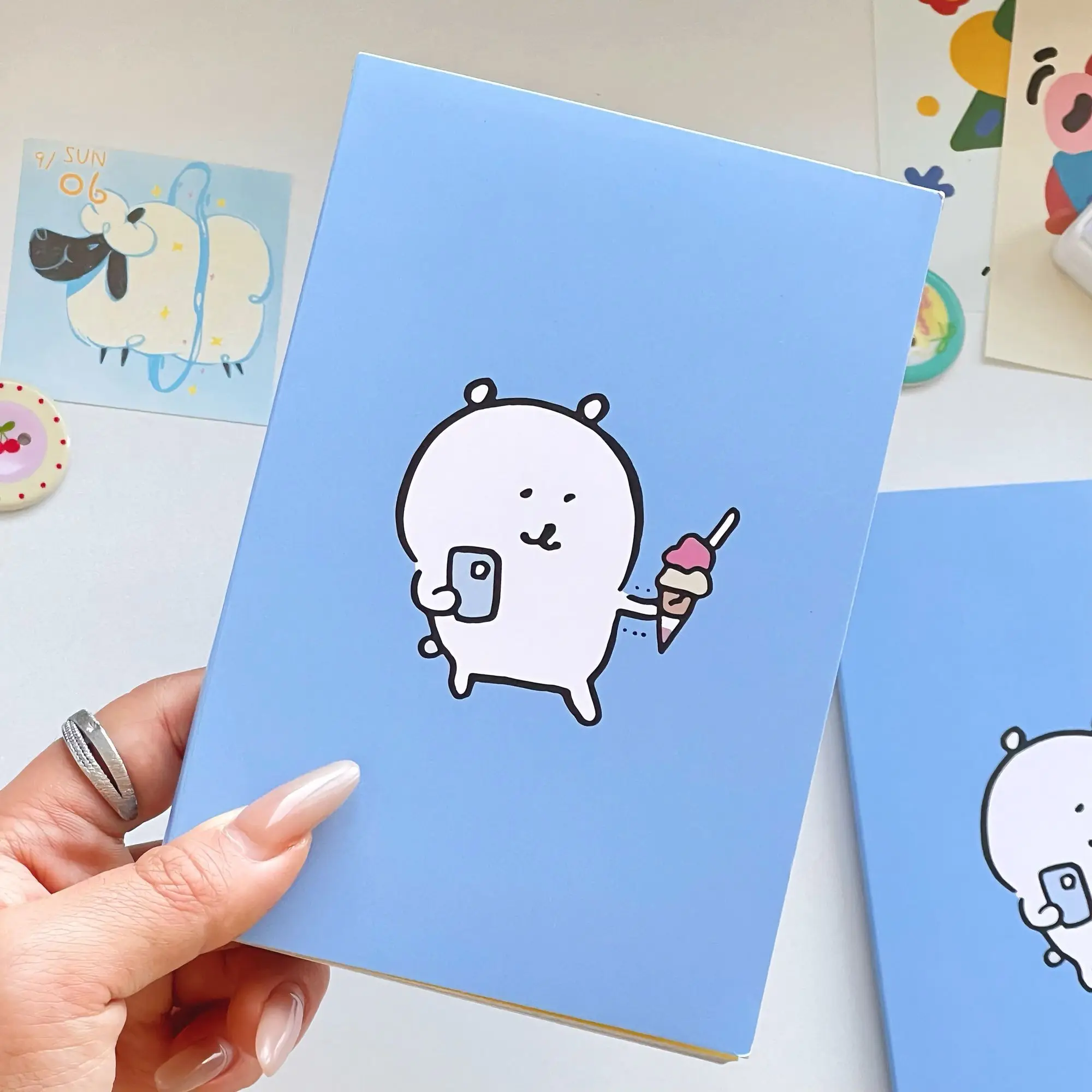 jokr-urso-adesivo-livro-bonito-diy-diario-colagem-mini-padrao-material-decoracao-adesivo-em-estoque