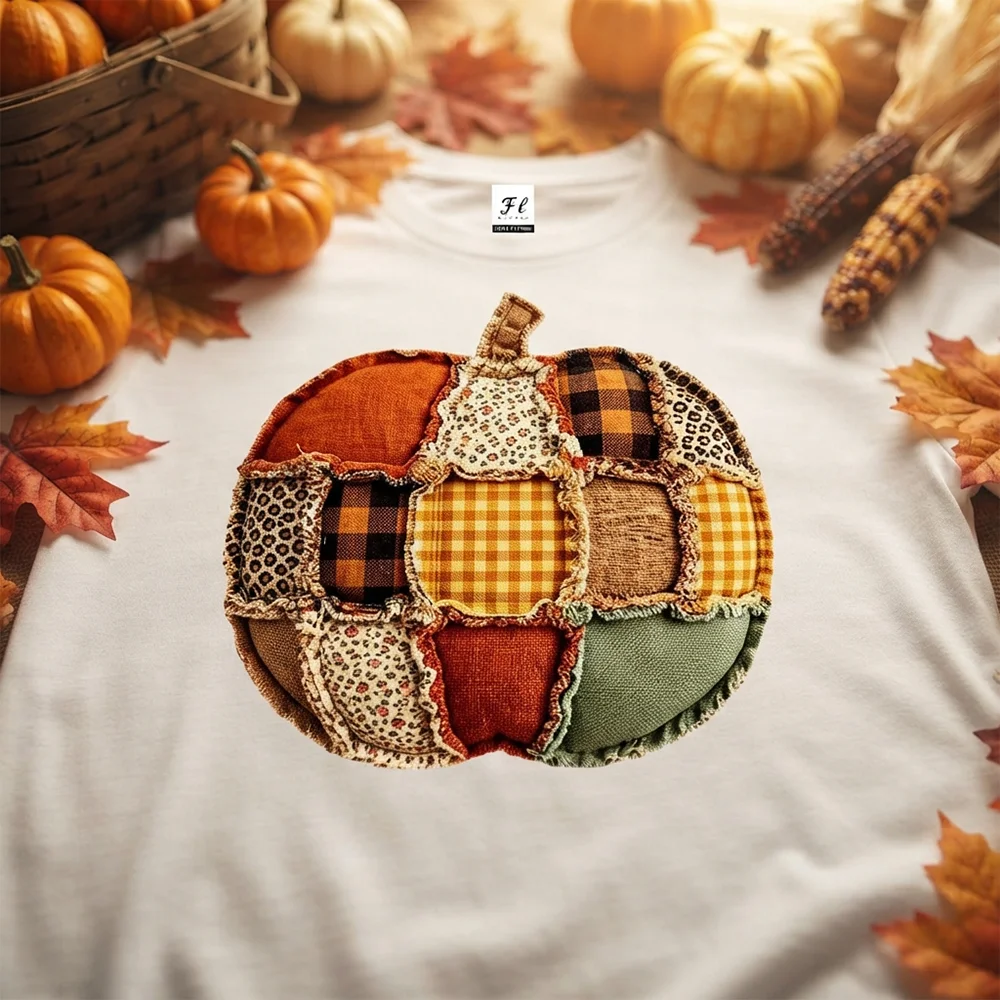 Women T Shirt Patchwork Pumpkin Thanksgiving Autumn Fall Print Short Sleeve Round Neck Graphic Tee Casual Loose Fit Tops Tees