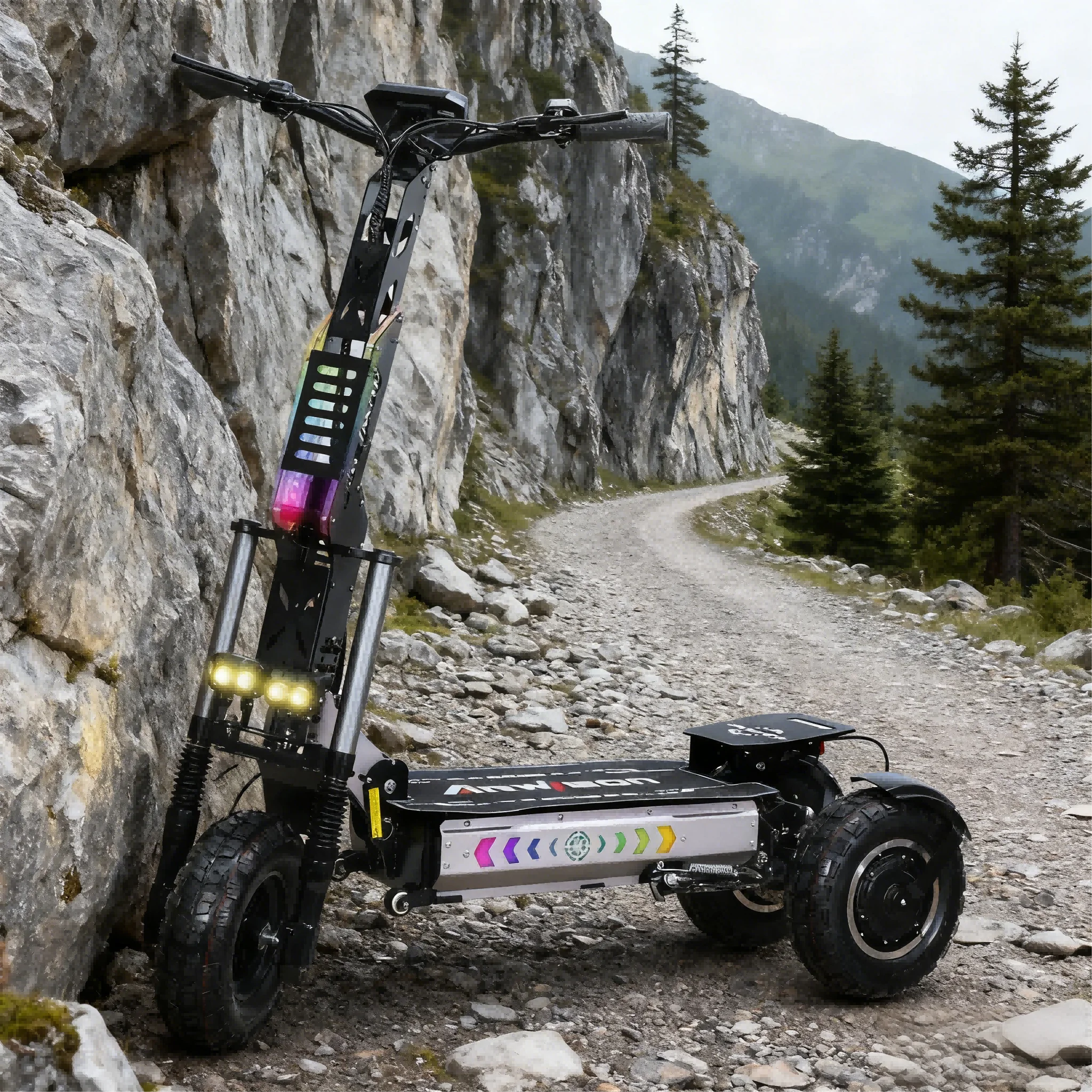 6000W Dual Motor Electric Scooter 60V 27AH Battery 44Miles Long Range 13 Inch Off Road Tricycle Scooter for Adults 3 Wheels Fat