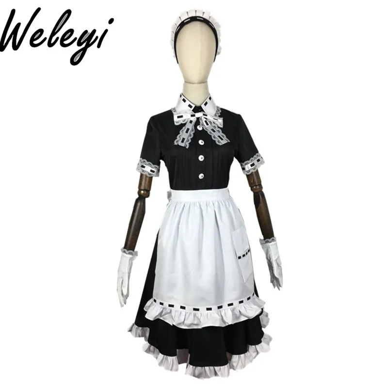 Anime Game IdentityⅤEmily Dyer Cosplay Black White Dress Suit Costume Skin Banquet Maid Doctor Apron Woman Kawaii Halloween Suit