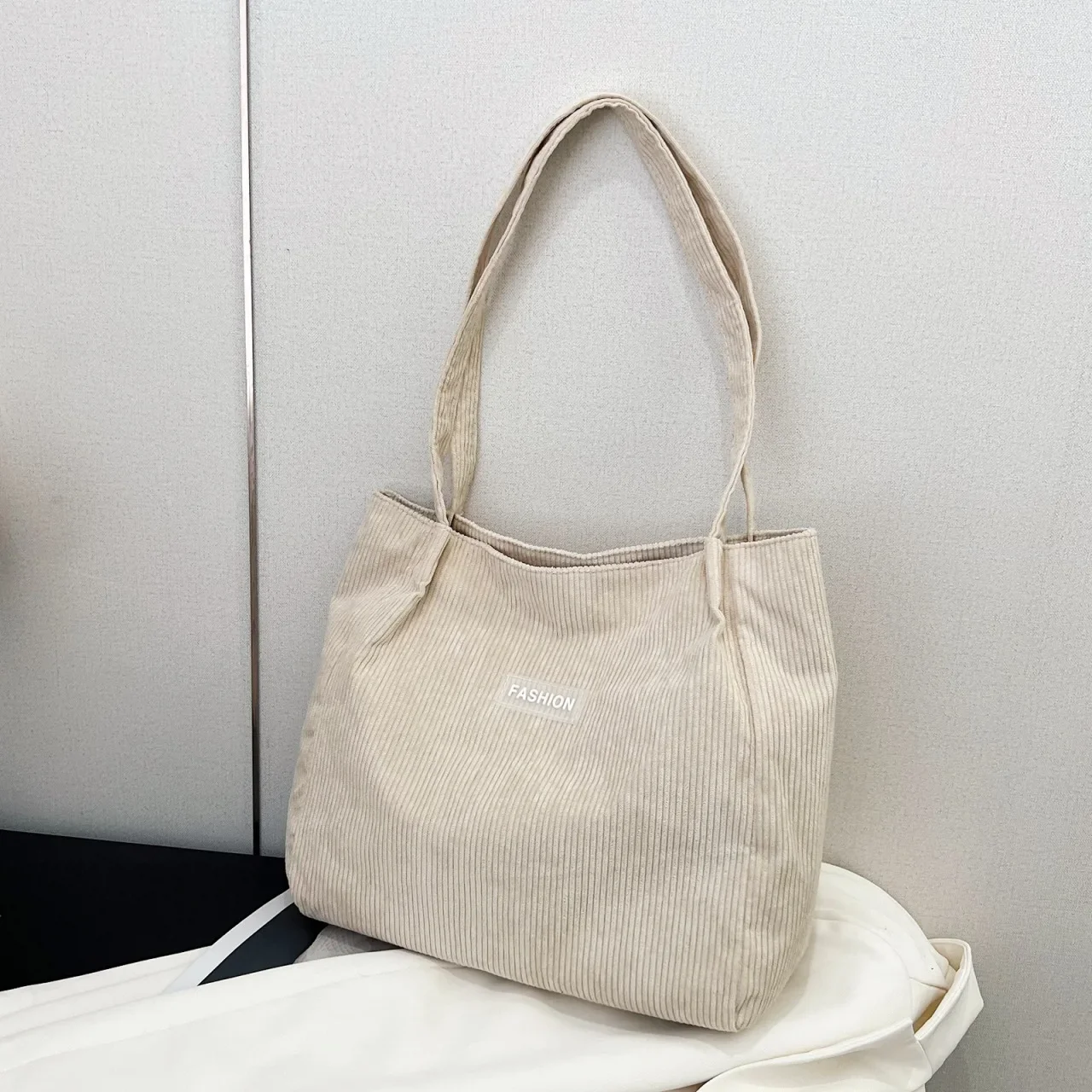 

Вельветовая сумка-тоут для колледжа, водонепроницаемая сумка для книг большой емкости, унисекс, для кампуса, с регулируемым длинным ремешком