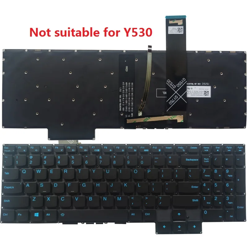 NEW US Laptop Keyboard For Lenovo IdeaPad Gaming 3-15IMH05 15ARH05 15ACH GY530 GY550 GY570 Y7000 2020 with backlit