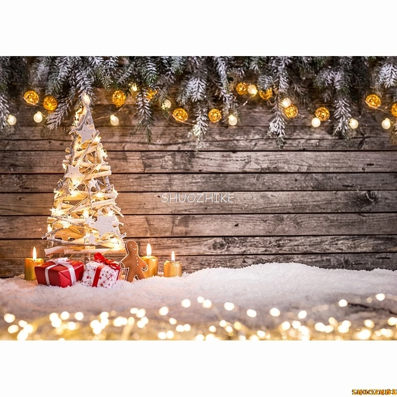 SHUOZHIKE 크리스마스 파티 장식 배경, 아기 나무 사진 배경, 포토콜 사진 소품, 사진 스튜디오 SDJ-02