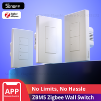 SONOFF ZBM5 SwitchMan Zigbee Smart Wall Switch Supports No Neutral and Neutral Wire Detach Relay Mode Works with Home Assistant