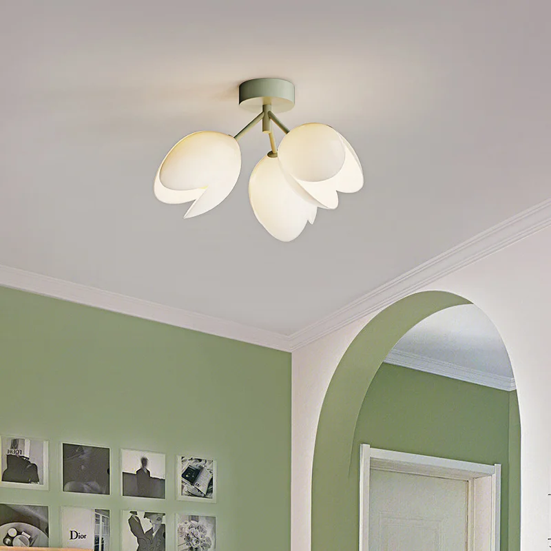 French bedroom advocate thelamp dome light tulip magnolia contemporary and contracted cream wind corridor room balcony droplight