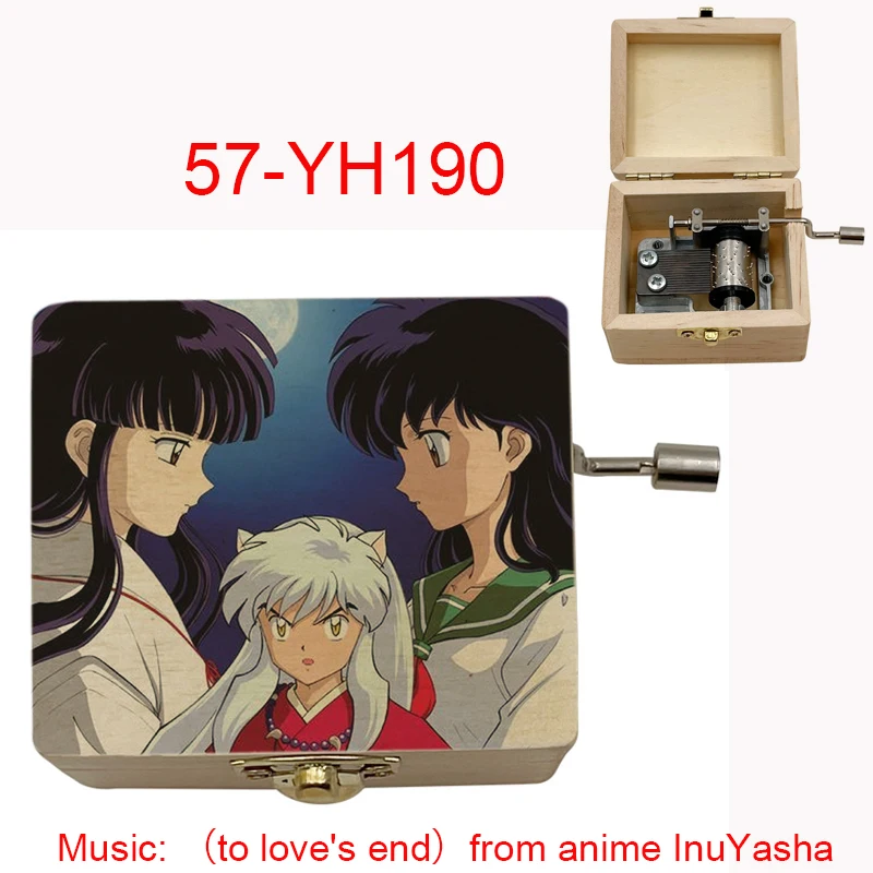 To Love\'s End Futari no Kimochi from anime movie InuYasha Wooden Music Box Chritmas party New Year girlfriend wife Gift