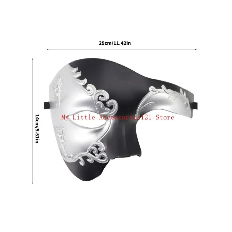 หน้ากากมาร์ดิกราส์ หน้ากากมาสเคอเรด หน้ากากปาร์ตี้เวนิส หน้ากากครึ่งหน้าสำหรับเทศกาลคาร์นิวัล