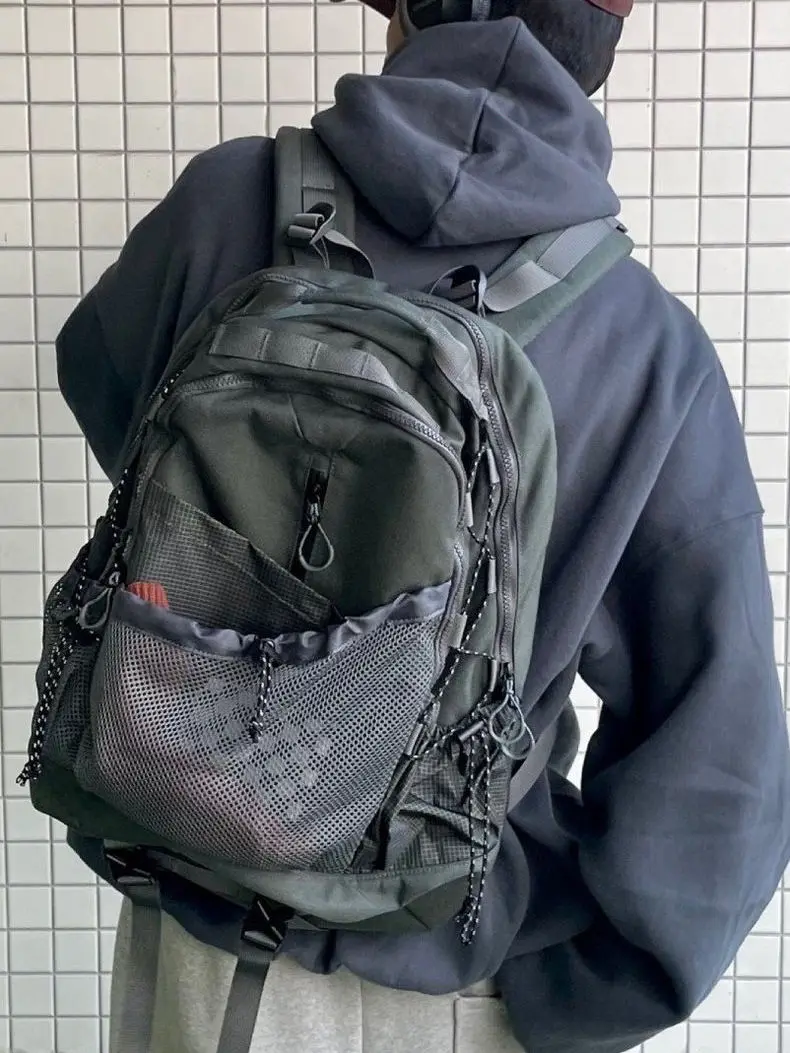 

Men's and Women's Multifunctional Large Capacity Outdoor Hiking Bag Travel Mesh Drawstring Backpack