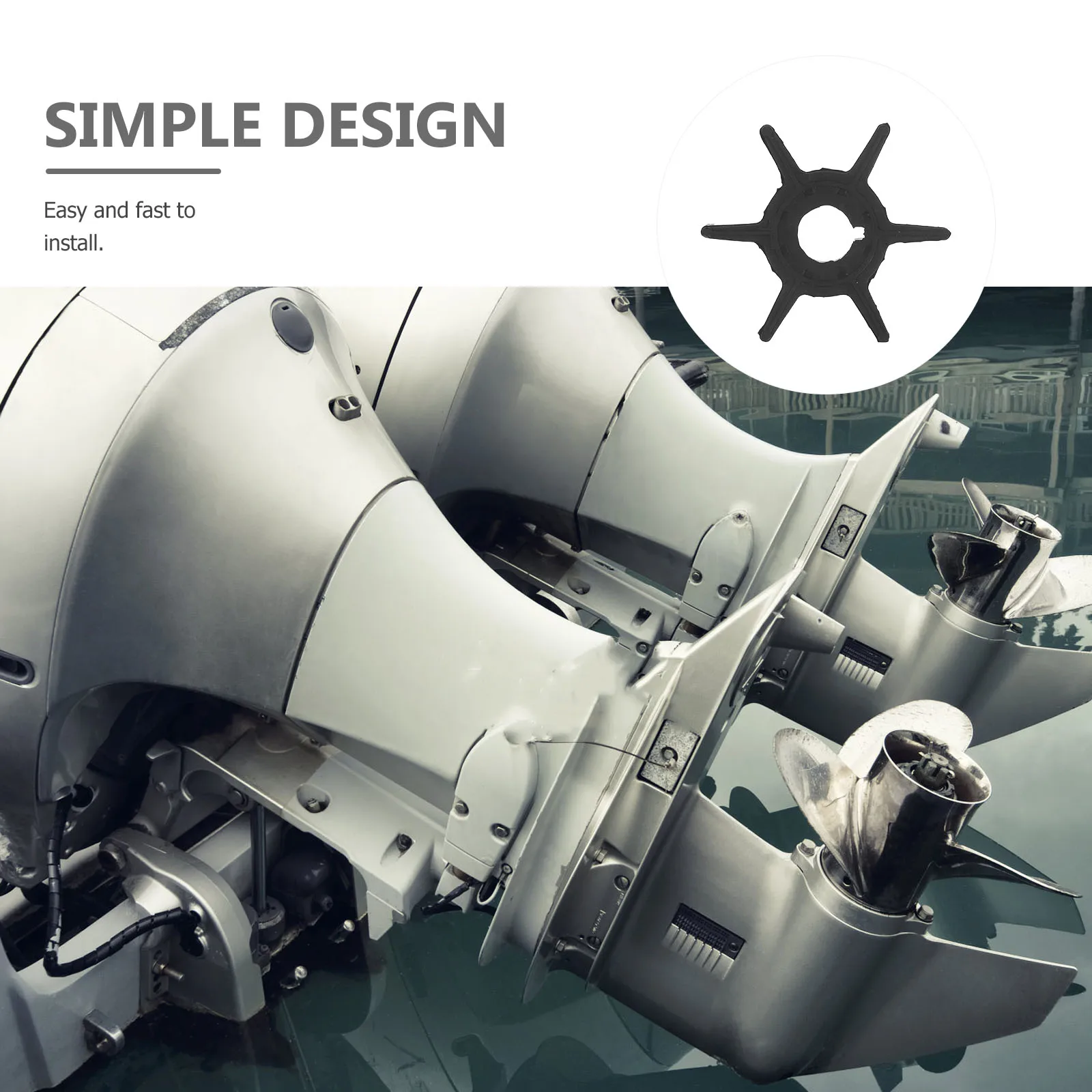 

Durable Plastic Water Pump Impeller Replacement Utility Transfer Pump Part Long Lasting Easy Install Motor Maintenance