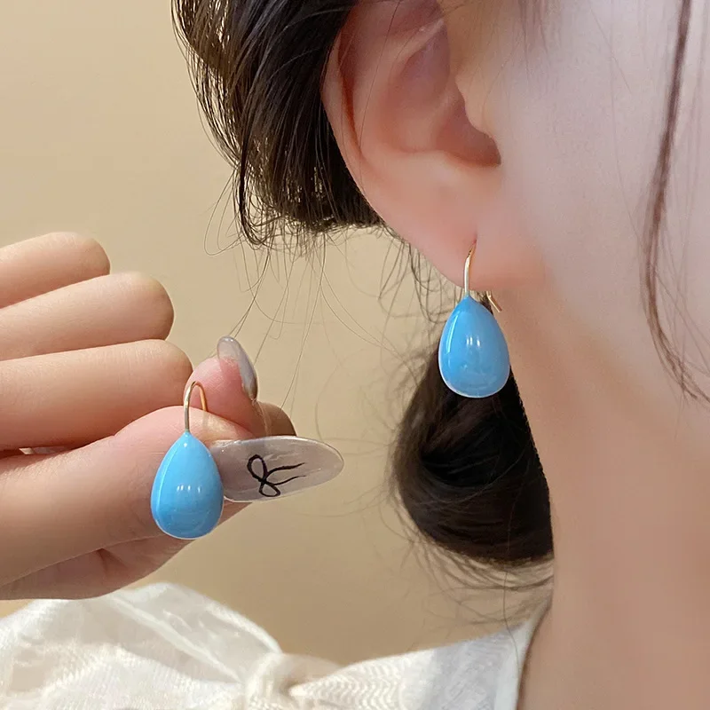 DREJEW Korean Minimalist Earrings for Women New Trendy Drop Earring Stylish Sweet 2025 Korean Fashion Jewelry Dree Shipping