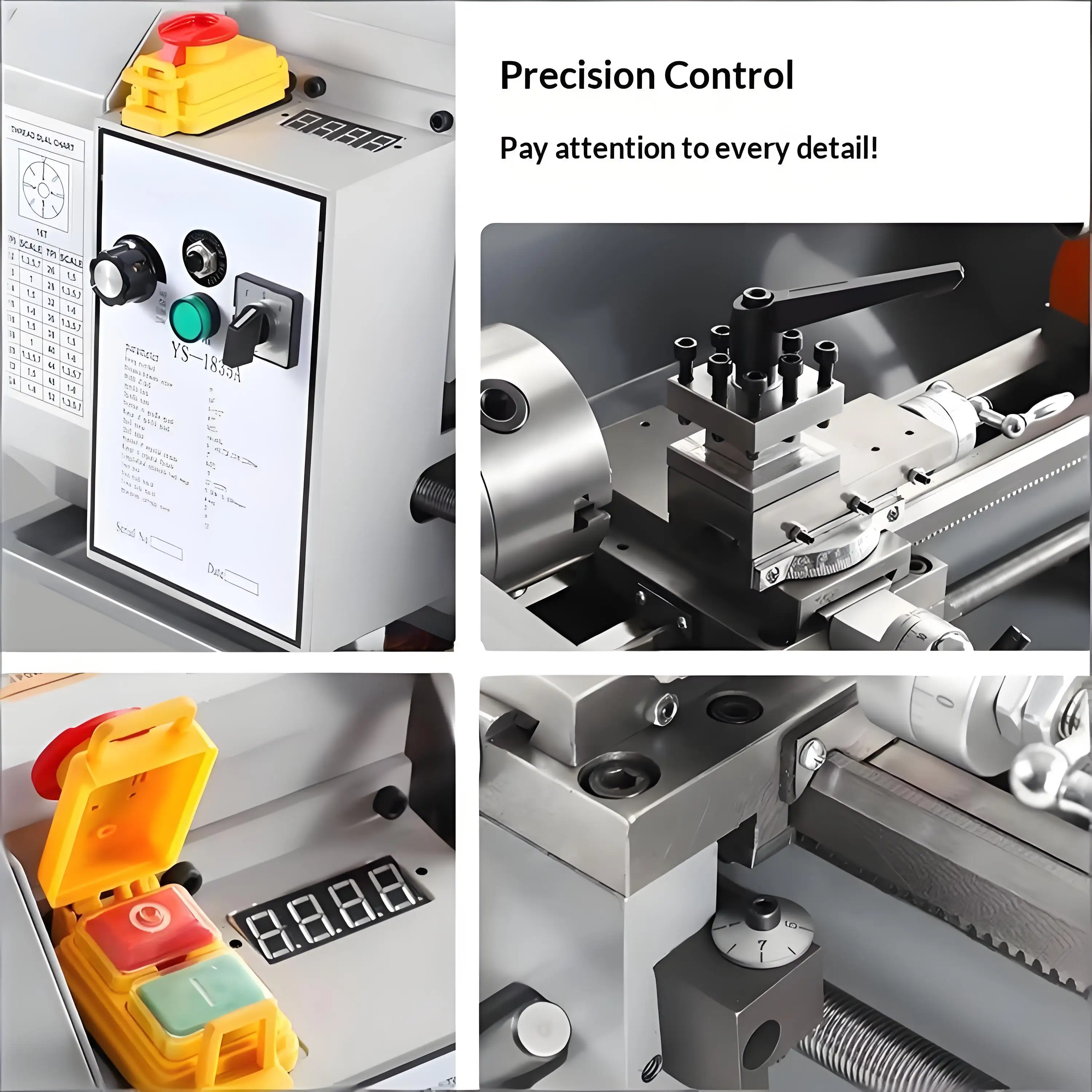 Household Tabletop Mini Horizontal Lathe Metal Universal Processing DIY Metal Buddha Bead Machine Small Automatic Lathe 1835