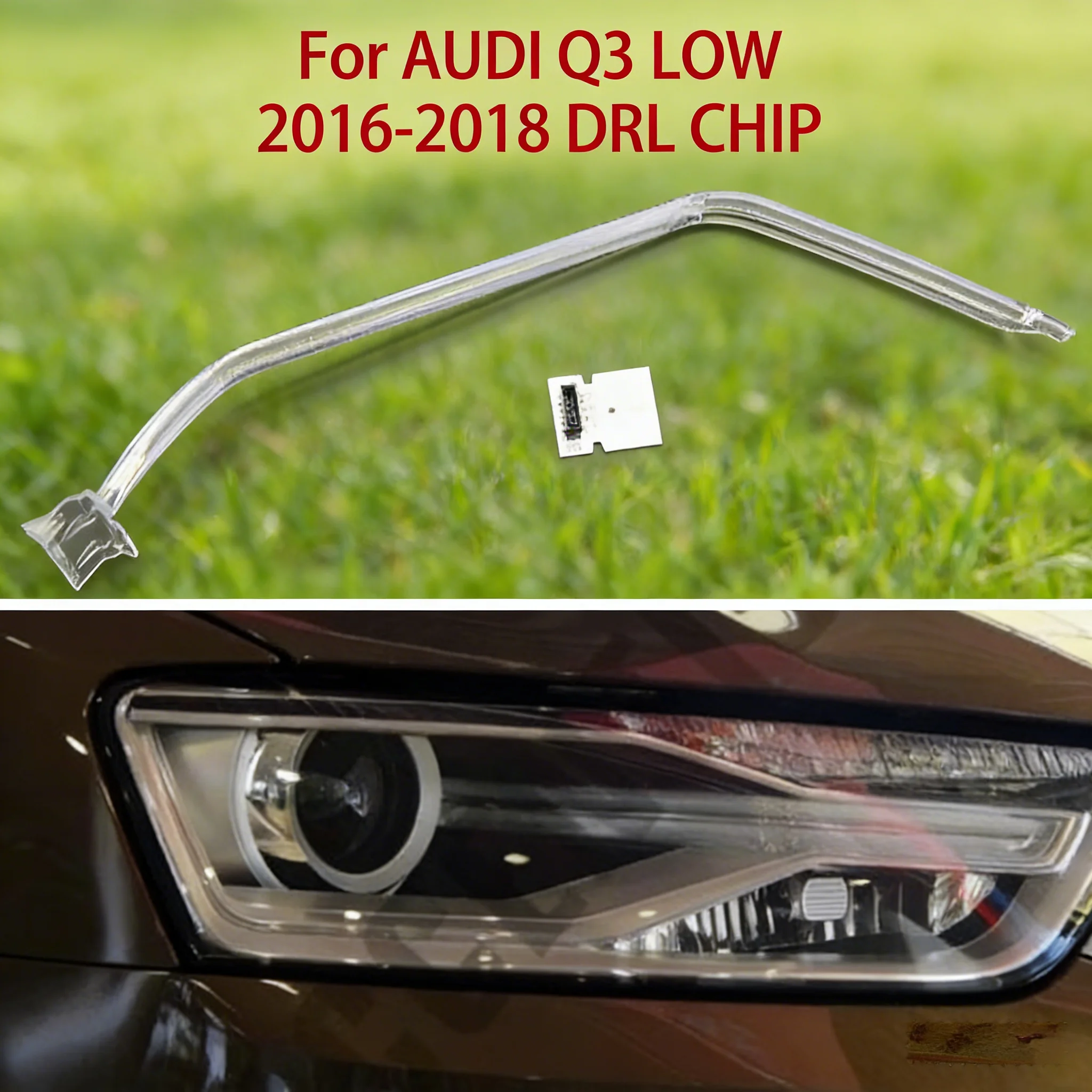 

Daytime Running Car DRL CHIP Light Guide Tube Chip White Light Ballast Module Parts Angel Eyes For Audi Q3 2016-2018-LOW EU