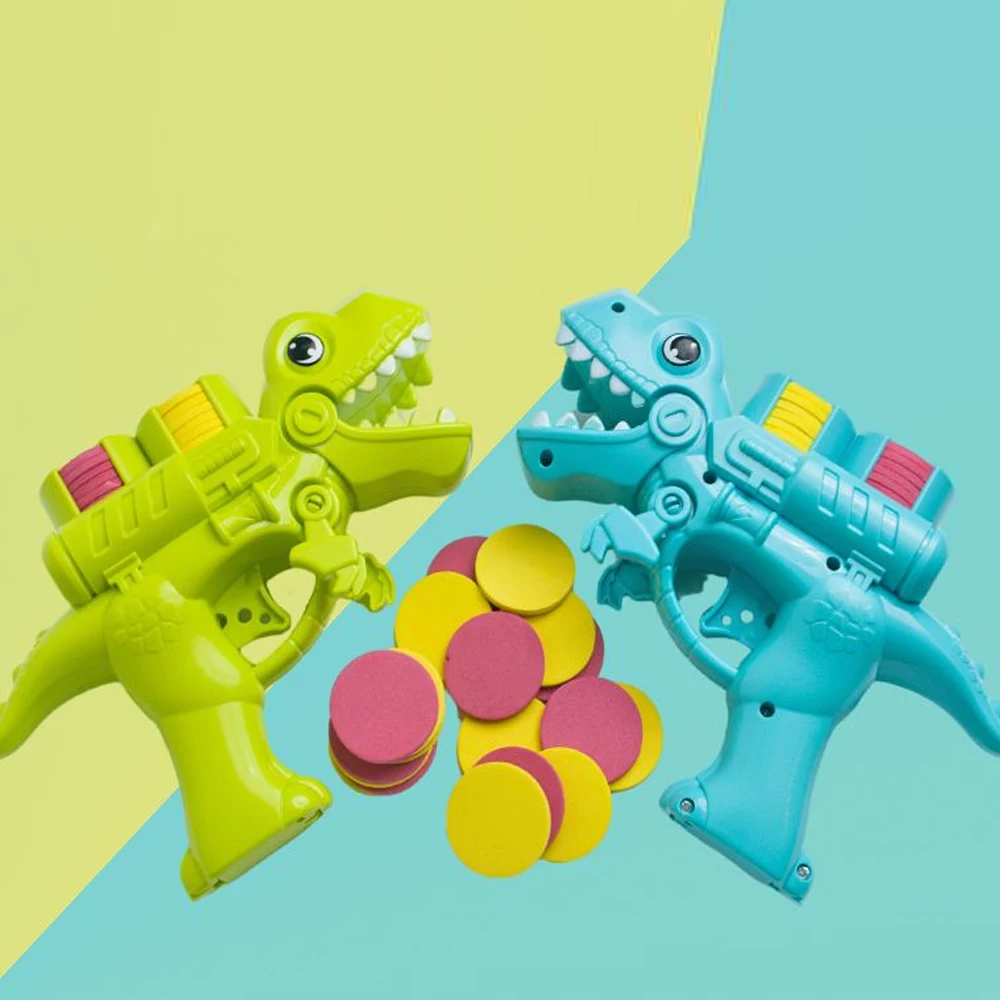 miYou Toy pistols Dinosaur Gun Toy with Soft Bullet Flying Saucer Shooter Set Shooting Outdoor Game Toys for Kids Boy Girl