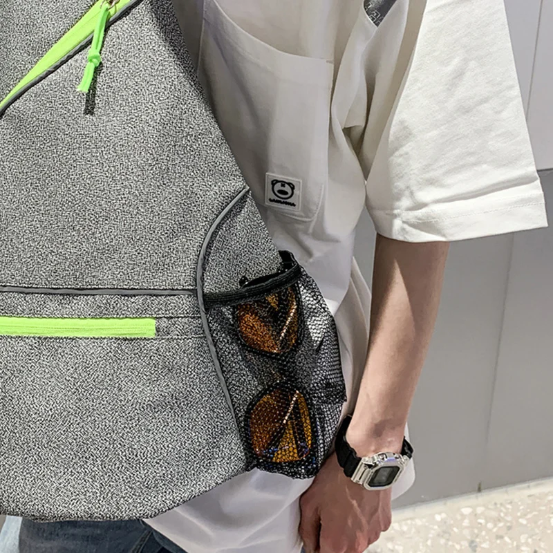 Men Chest Bag Large Capacity Crossbody Pack Outdoor Sports Bags Waterproof Shoulder Packs Cycling Daypack Leisure Travel Package