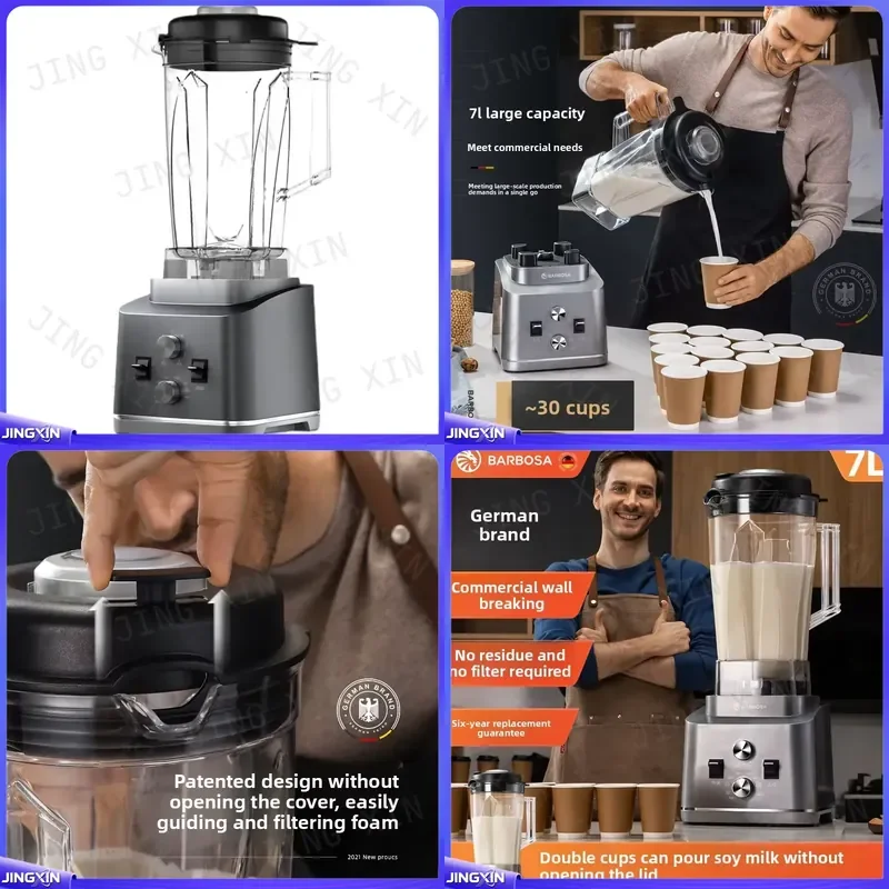custom for Commercial Soy Milk Maker 2800W Bean Curd Machine Plastic Container Fresh Ground Breakfast Shop Use No Residue No