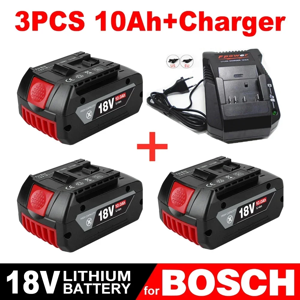 Brand-New 10.0Ah Battery Original for Bosch 18V Professional GBA GBH GSR GSB BAT618 BAT609 BAT620 Replacement Battery