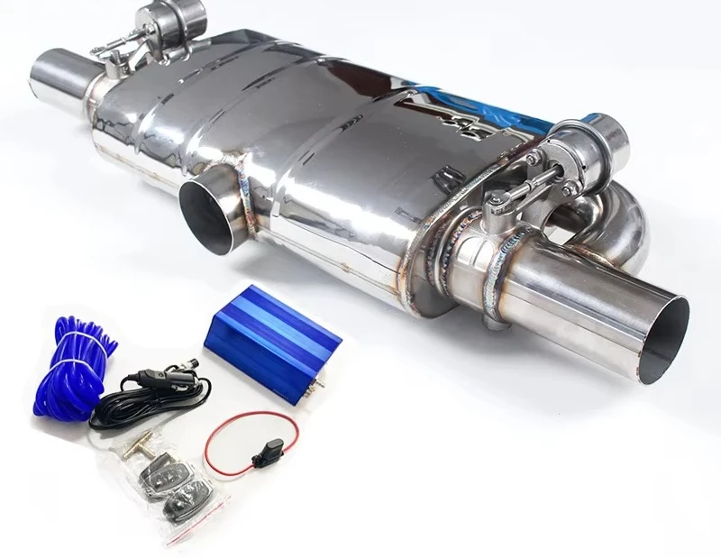 Automotive Exhaust Valve Drum Retrofit Valve Exhaust Muffler with Cutout Valve