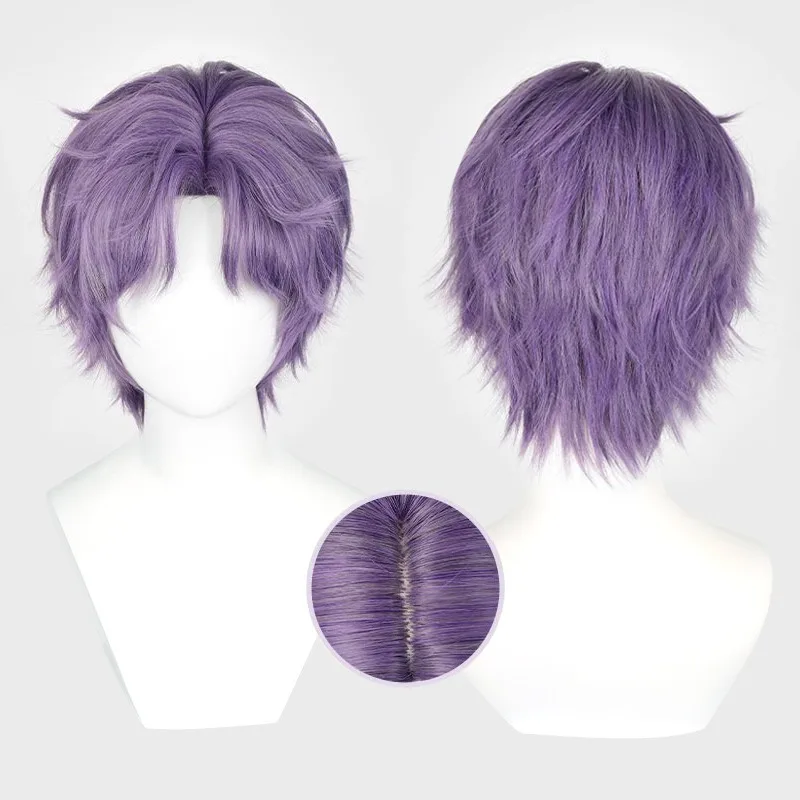 رافاييل زين كزفيا سيلوس كاليب شعر مستعار تأثيري للجنسين قصيرة أنيمي لعبة الحب والمساحة العميقة شعر مستعار اكسسوارات الشعر هالوين شعر مستعار للحفلات