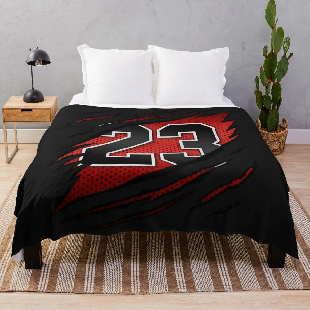 Michael Jordan T-shirt classique Throw Blanket Hairy Bed linens Blankets