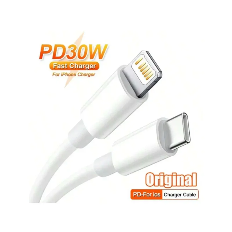 

High-Speed 30W PD Cable for iPhone 14/13/12/8 Plus/Mini/11/Pro/XS/Max/X/XR Fast Charging Data Transfer Power Delivery