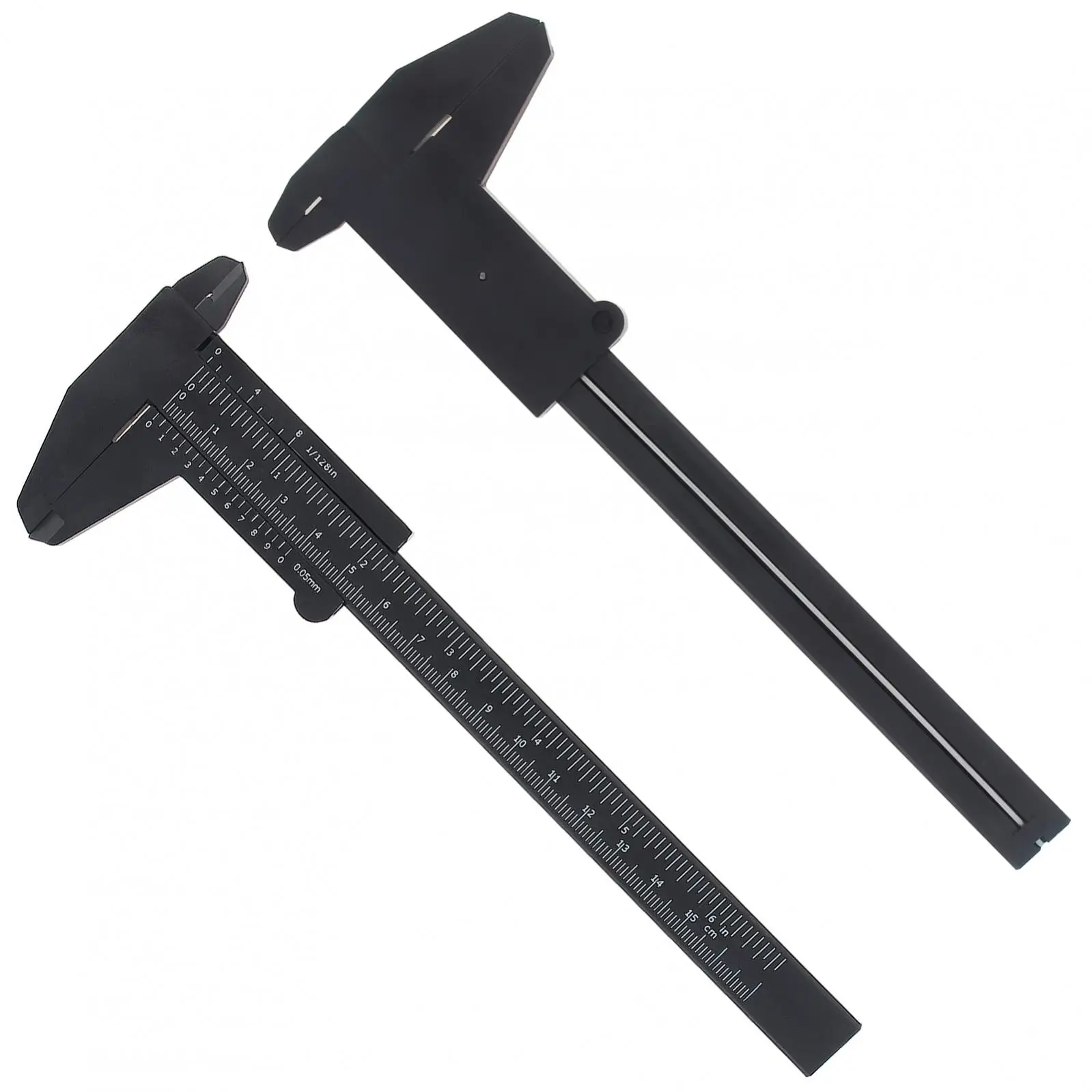 0-150mm Double Scale Plastic Vernier Caliper for Carpentry / Jewelry Measuring, Portable Easy To Use Mini Measuring Tool