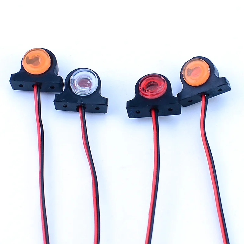 2pcs LED 2 색 위치 조명 사이드 램프 1/14 Tamiya RC 덤프 트럭 티퍼 SCANIA 770S VOLVO BENZ MAN TGX Car 장식