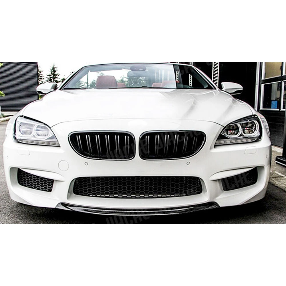 Dry Carbon Fiber Front Bumper Lip Spoiler For BMW 6 Series F06 F12 F13 M6 2013-2018 FRP Front Chin Spoiler Car Styling Bodykit - view 6