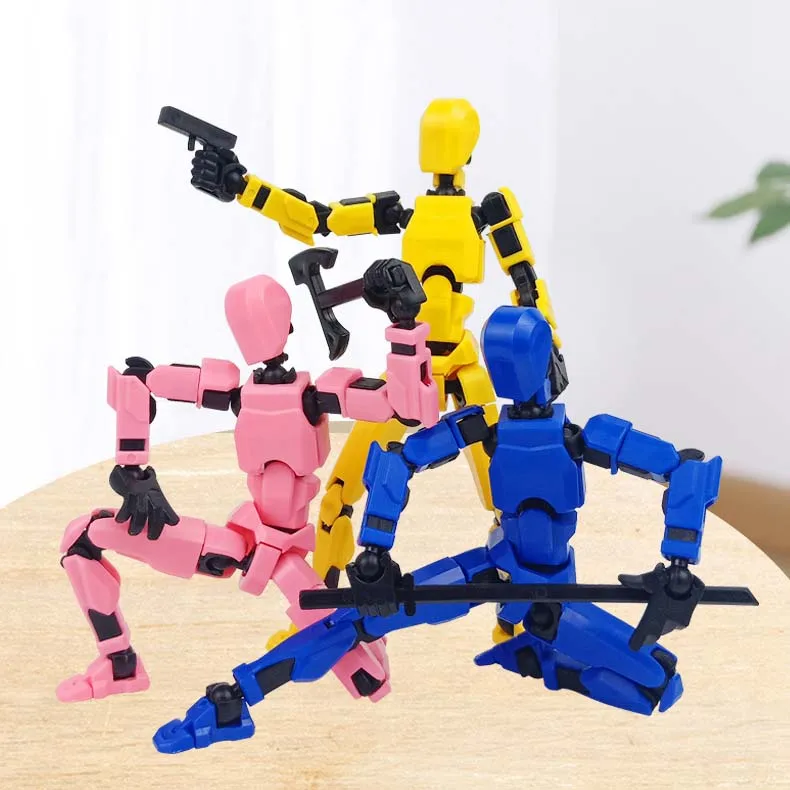 Figura de Acción Multiarticulada para Niños con Soporte, Muñeco Articulado, Robot Transformable para Ensamblar, Adornos 3D