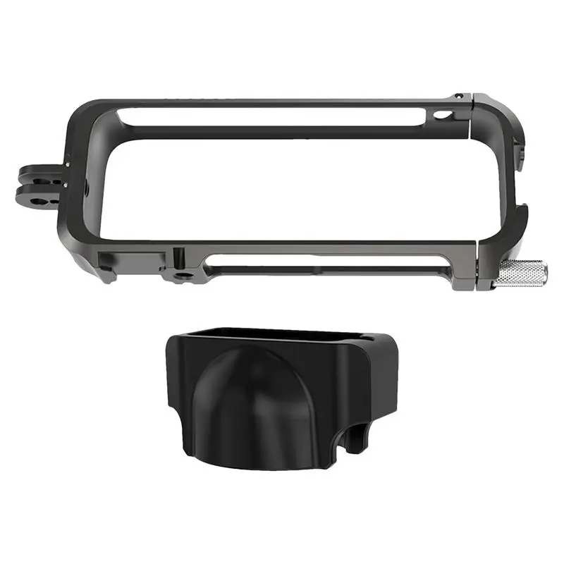 Camera Frame Housing Shock Proof Metal Frame Housing Anti-Fall Frame Protector Portable Camera Housing Case Black Frame