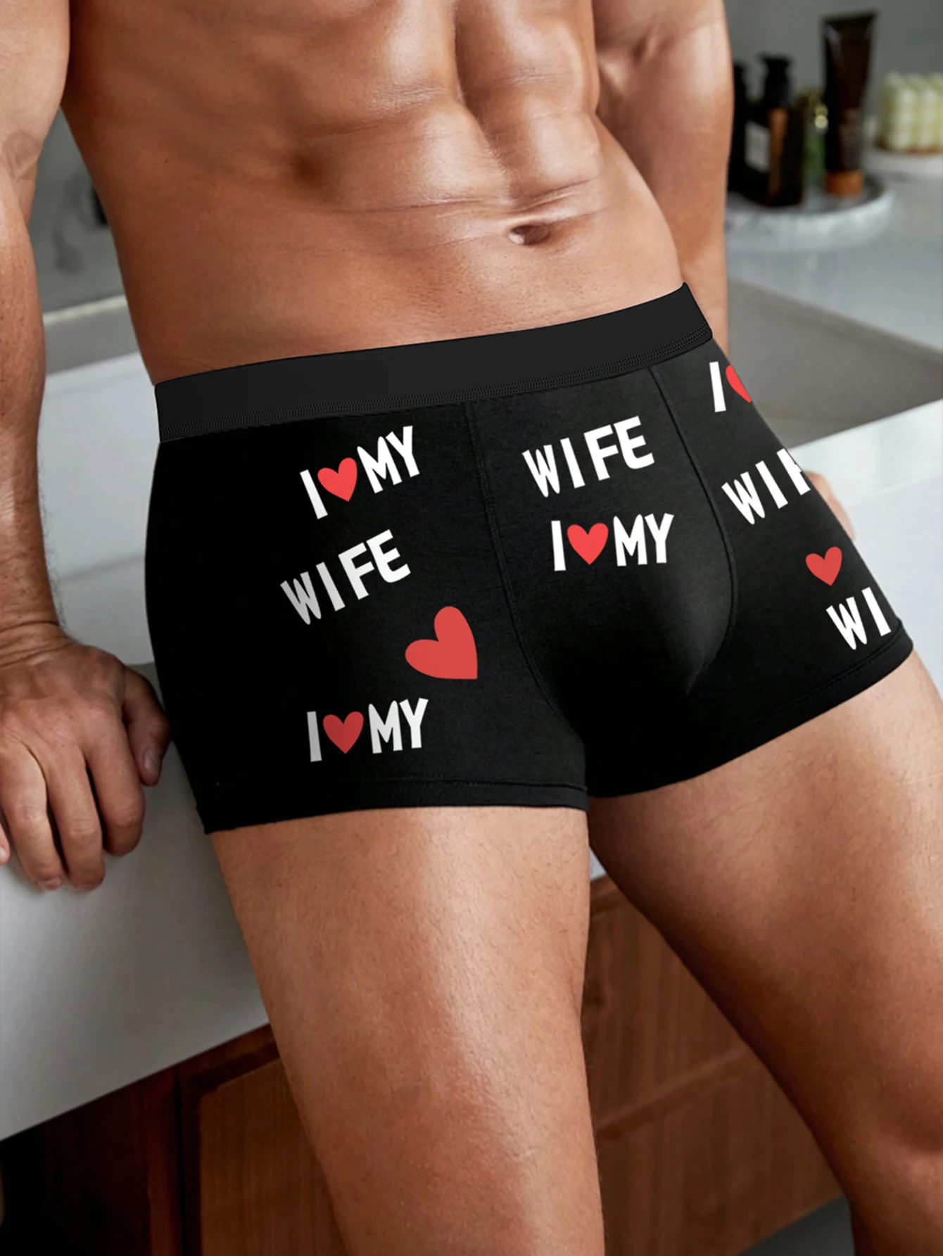 Men\'s Black Boxer Shorts With\