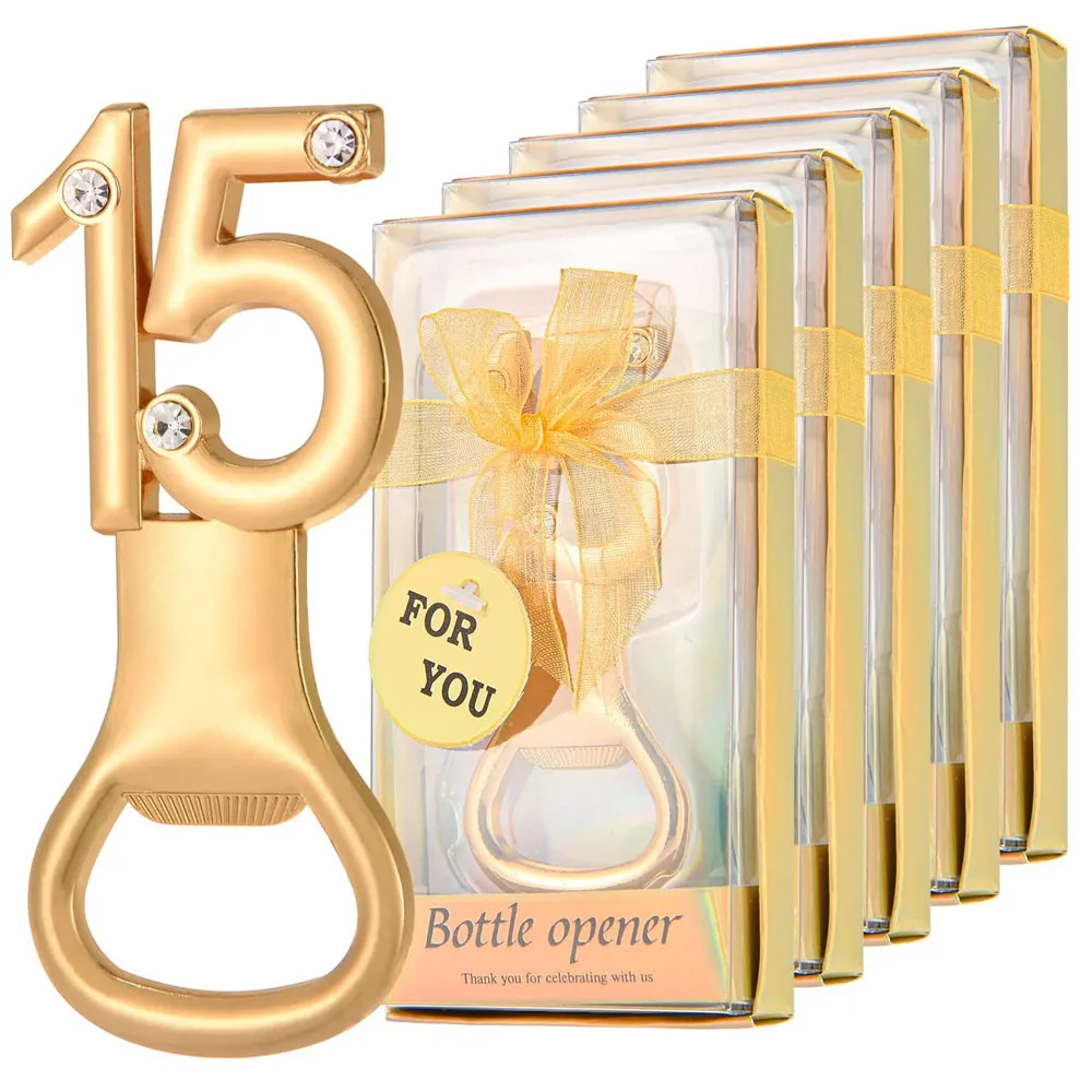 

20pcs Numbers Bottle Opener Birthday Wine Opener for 15th 16th 60th 70th Birthday Party Wedding Anniversaries Souvenirs Favors