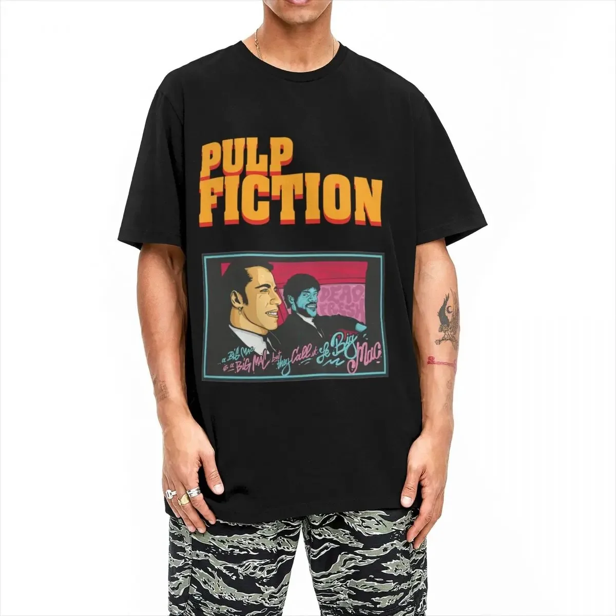 Casual Pulp Fiction Vincent and Jules T-Shirts for Men Women 100% Cotton Tee Shirt Printed Clothes  T-Shirts Cotton Gift Clothes