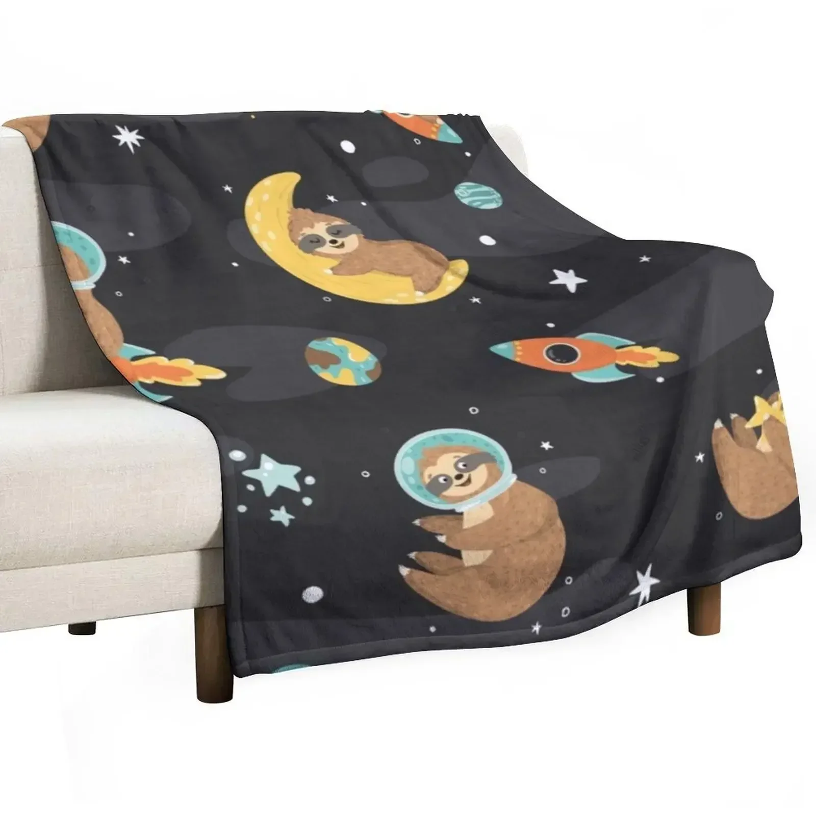 

cute sloth astronaut Throw Blanket Decorative Throw anime Blankets