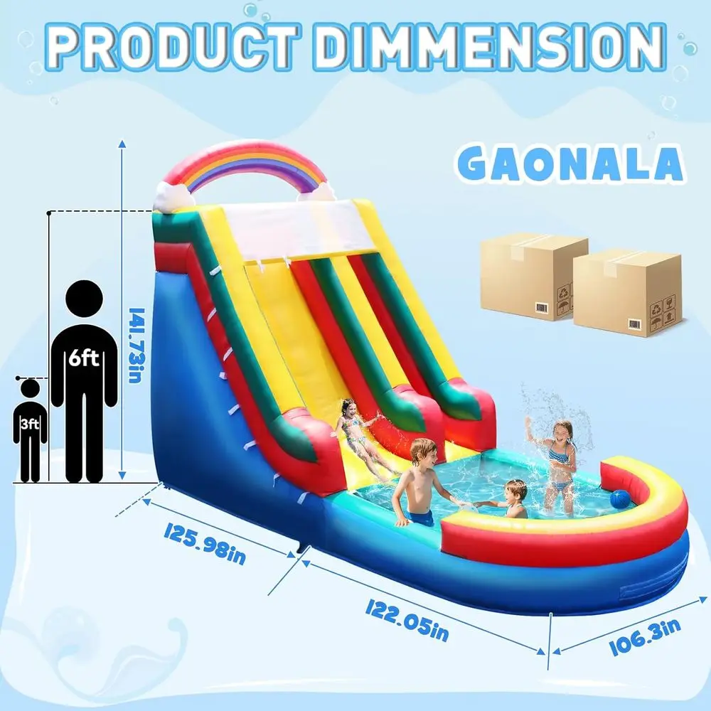 Scivolo d'acqua di grado commerciale Iatable 21x12x9FT con piscina e soffiatore d'aria per adulti, casa di rimbalzo grande in PVC 100% premium con scivolo