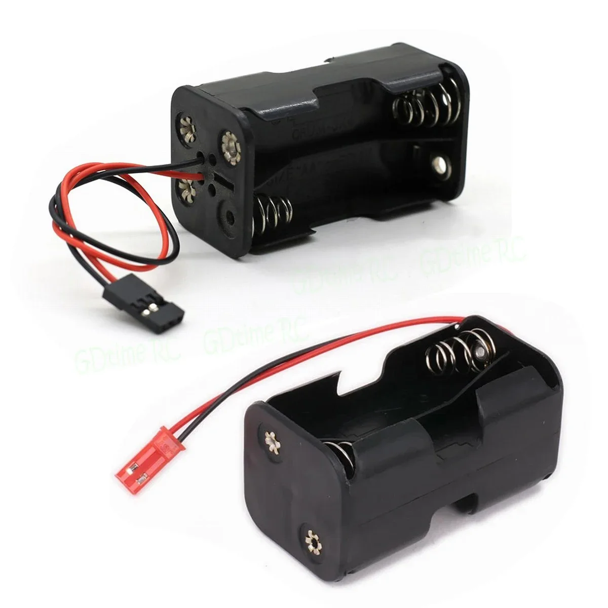 1pc New JST JR Plug Holder Case Box Storage Wire Leads 2-slot 4 x AA Battery For RC Car HSP WLtoys HPI Traxxas TAMIYA Axial