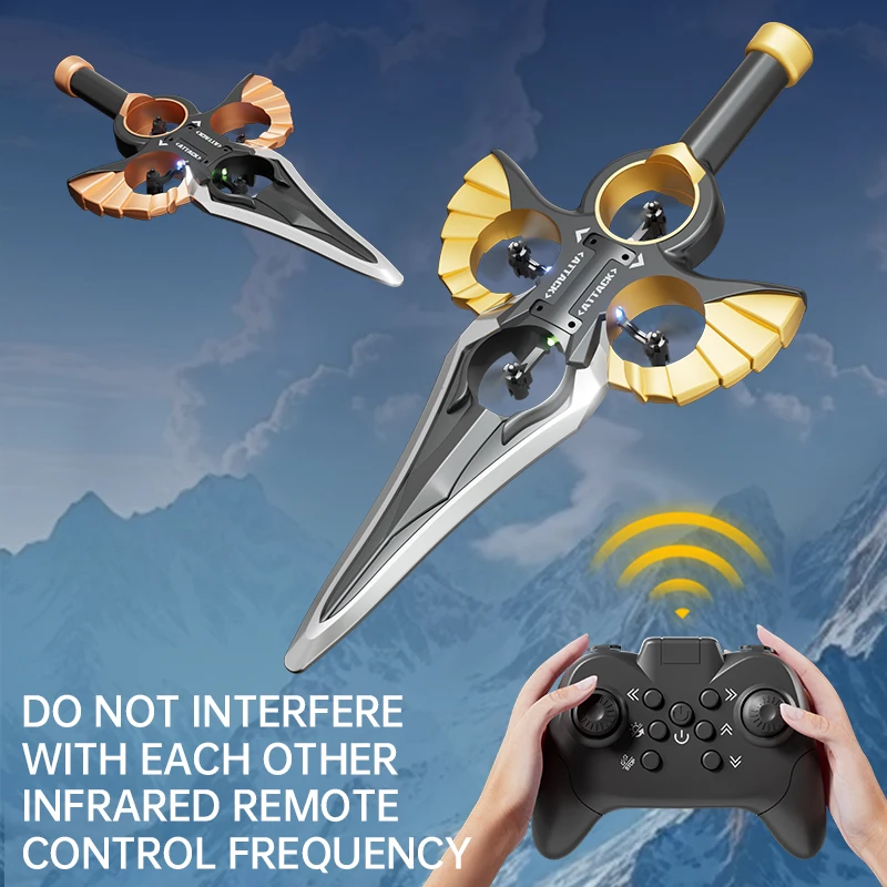 

Flying with a sword, a lightweight aircraft model resembling a short sword, a remote-controlled unmanned aerial vehicle, extravehicular activity materials, anti-fall and durable, suitable for beginners, acrobatic aircraft, compact indoor flight shuttle.