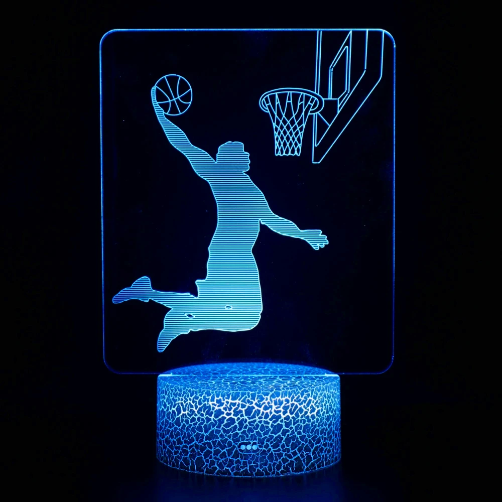 

Nighdn Basketball Players Night Light for Kids 7 Color Changing 3D Illusion Lamp Birthday Xmas Gift for Boys Men Basketball Fans