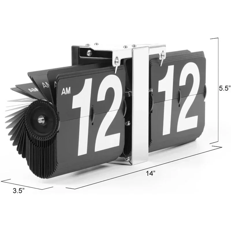 Imagem -06 - Creative Desktop Table Clock Automático Page Turning Clock Wall-montado Ornamento Retro Mecânica